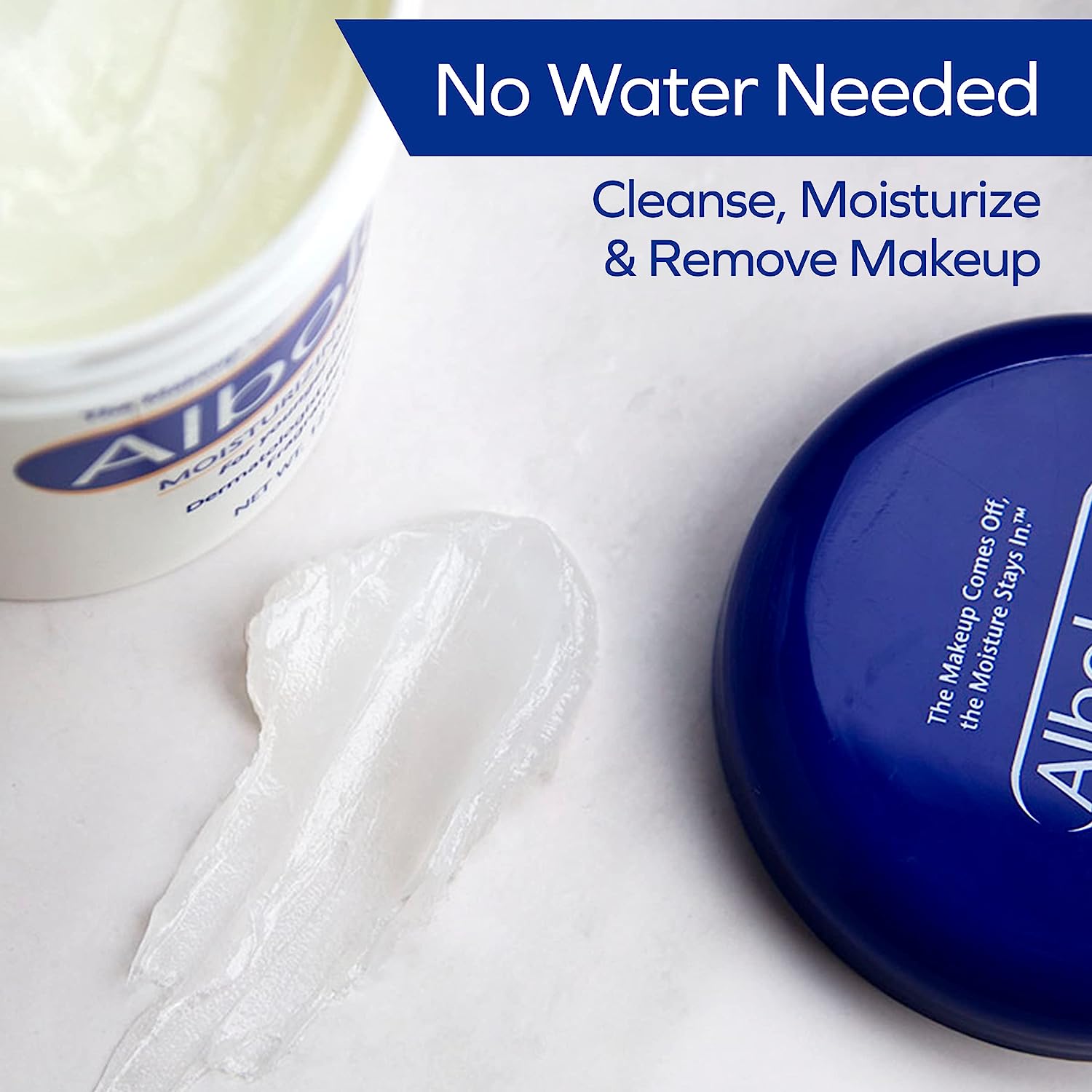 Albolene Face Moisturizer and Makeup Remover, Facial Cleanser and Cleansing Balm, Beta Carotene Fragrance Free Cream, 12 oz - 24hrsmart